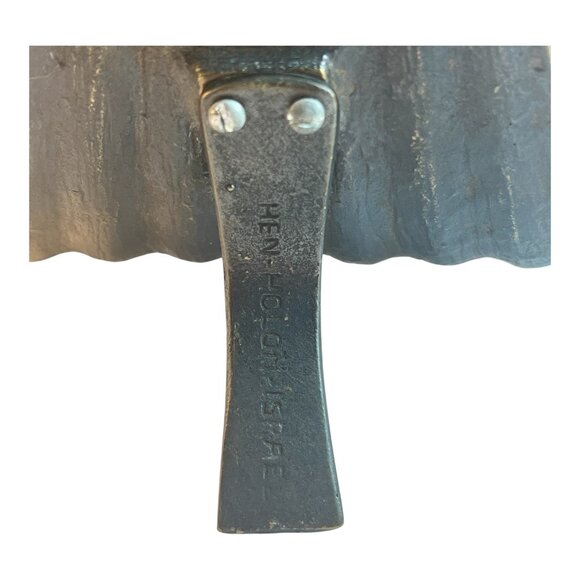 Vintage Mid-Century Brass Menorah 9 Candle Peacock Waterfall Hen-Holon-Israel 6. - Picture 7 of 7